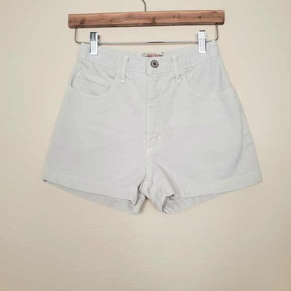 Vintage 80s 90s Guess Cream Beige High Rise Mom Jean Shorts Womens 24" - Picture 3 of 8